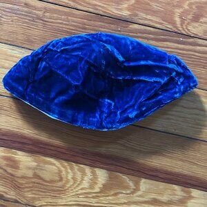 ✨ Elegant Royal Blue Velvet Kippah / Yarmulke ✨ Vintage Handmade